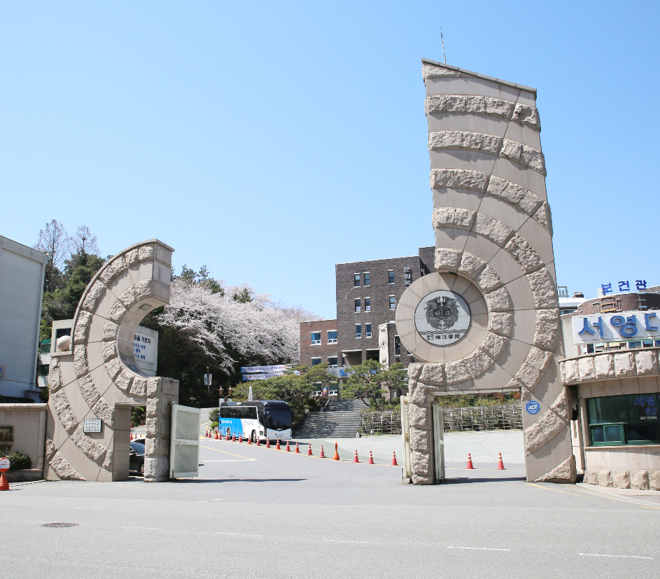 벚꽃이 핀 서영대학교 정문